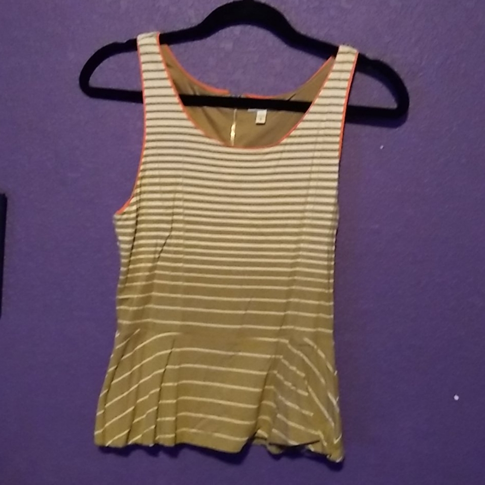 Express striped peplum top S